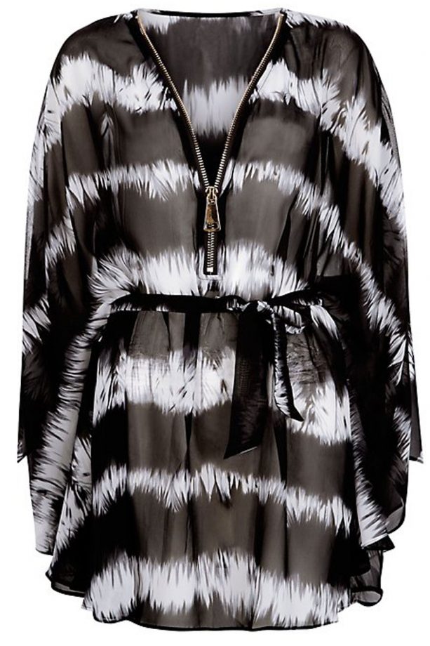 New Look Blue Vanilla Black Tie Dye Diamant Kaftan, £22