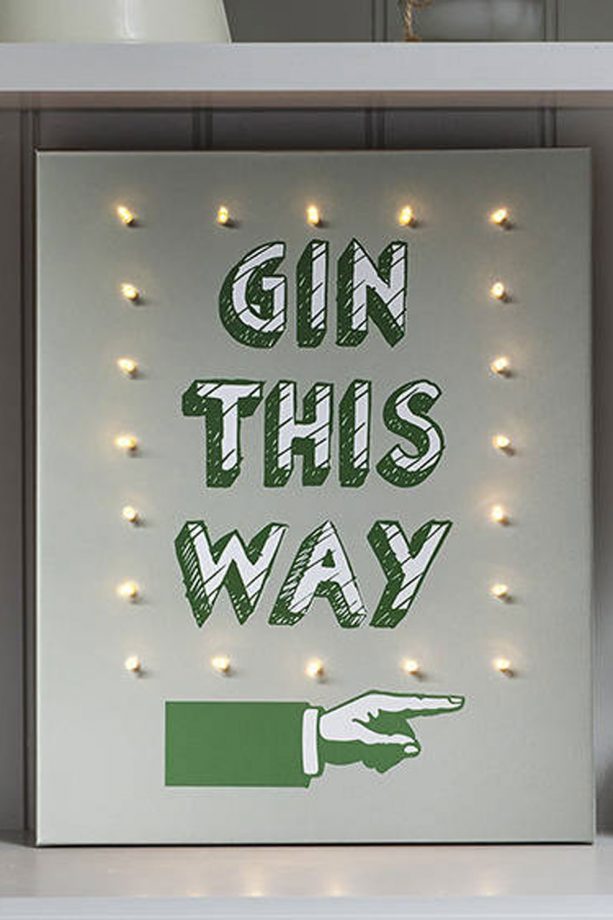Not On The High Street 'Gin This Way' Canvas, £59.95