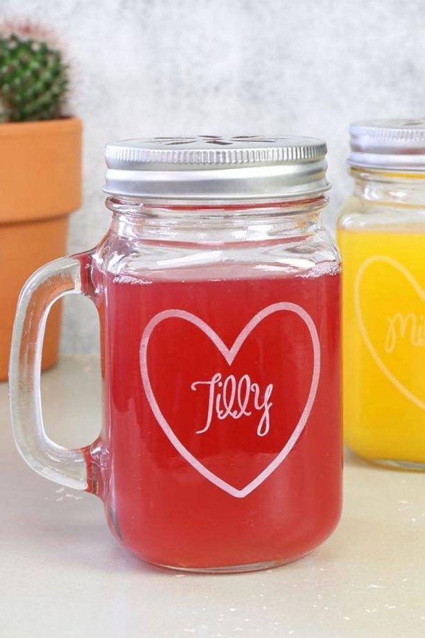 Not On The High Street Personalised Drinking Jar, £12