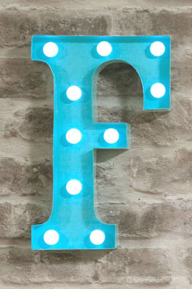 Not On The High Street Blue Letter Light, £44.95