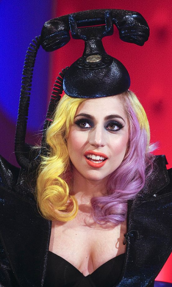 Lady GaGa Wearing Her Infamous Telephone Hat While Being Interviewed By Jonathon Ross, 2010