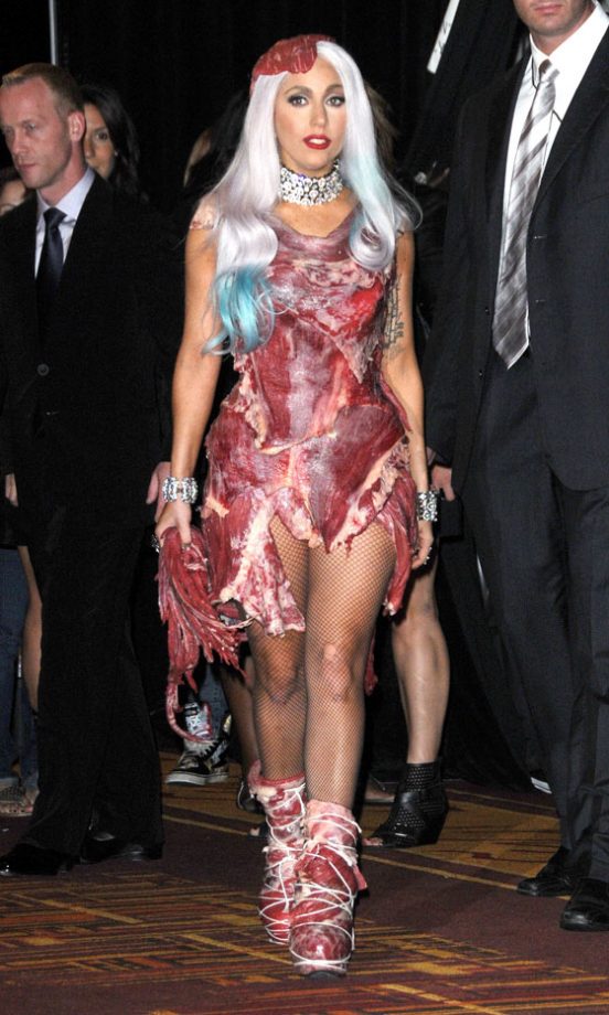 Lady Gaga's Controversial Meat Dress At The MTV Video Music Awards, 2010