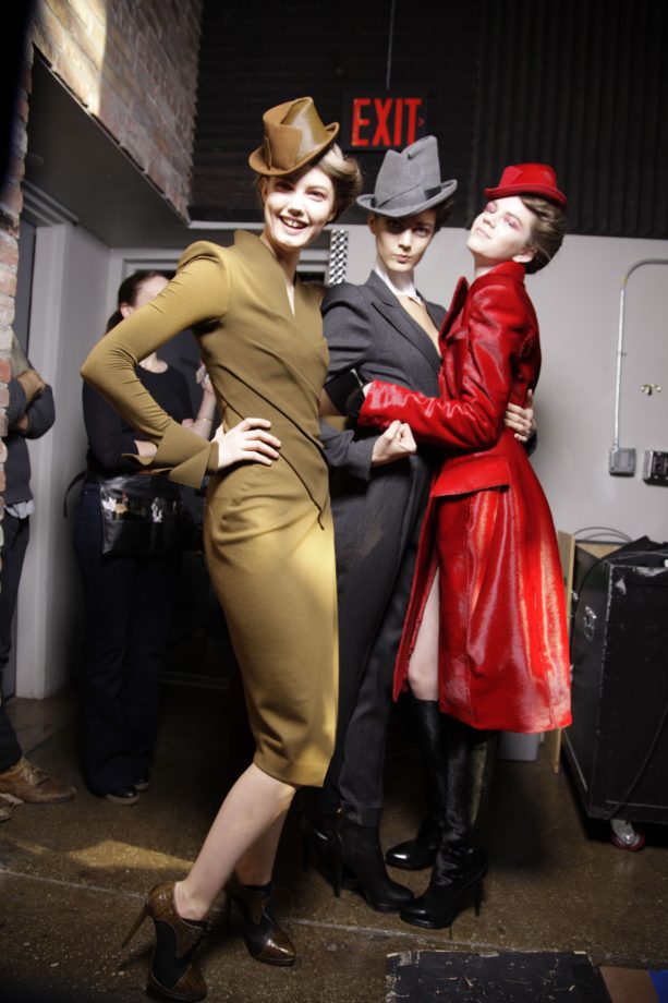 Backstage at Donna Karan, 2012