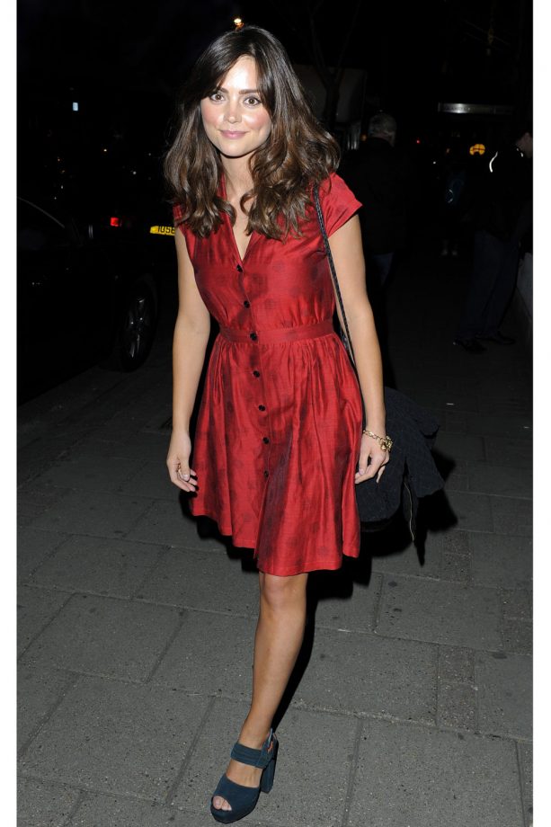 Jenna Coleman Wears Jaeger At The 'Charlie and the Chocolate Factory' Press Night, London - 2013
