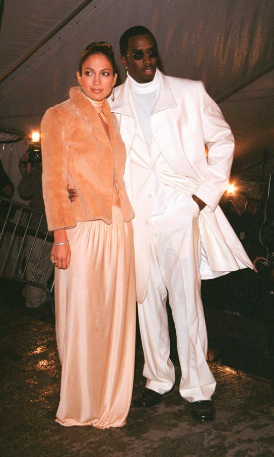 Jennifer Lopez With Then-Boyfriend P. Diddy At The Costume Institute Gala, 1999