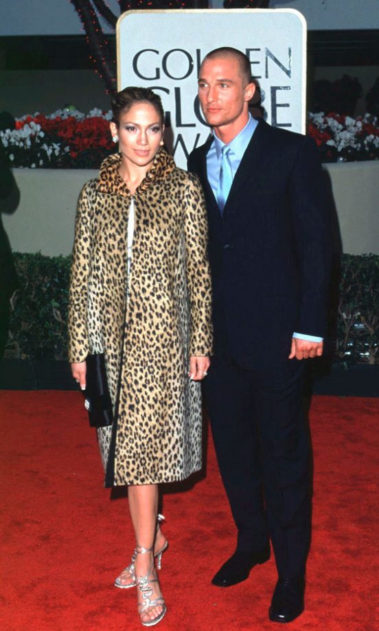 Jennifer Lopez And Matthew McConaughey At The Golden Globe Awards, 2000