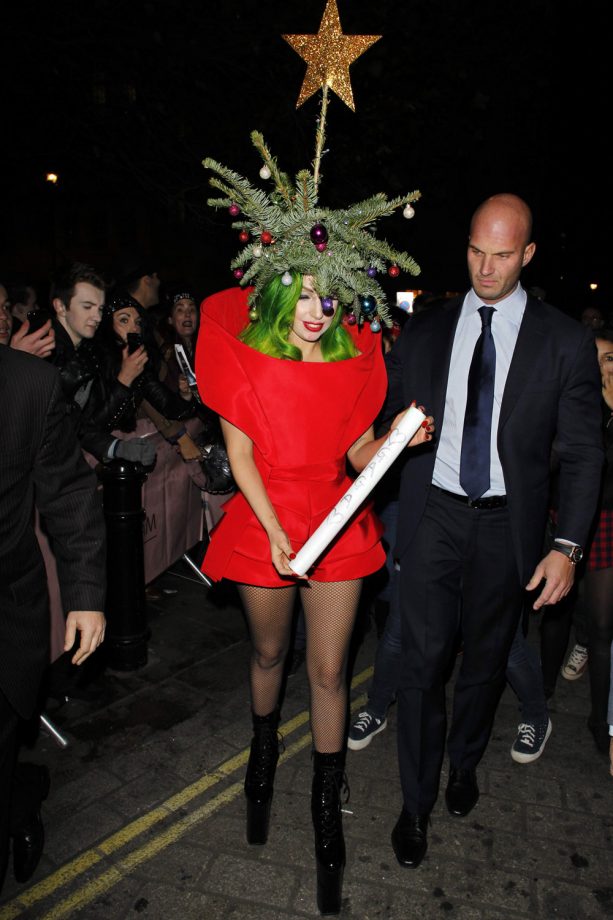 Lady Gaga Is Feeling Festive In London, 2013