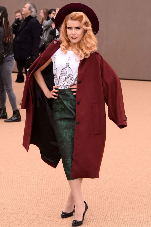 Paloma Faith Wears Burberry To The Burberry Prorsum Show At London Fashion Week, 2015