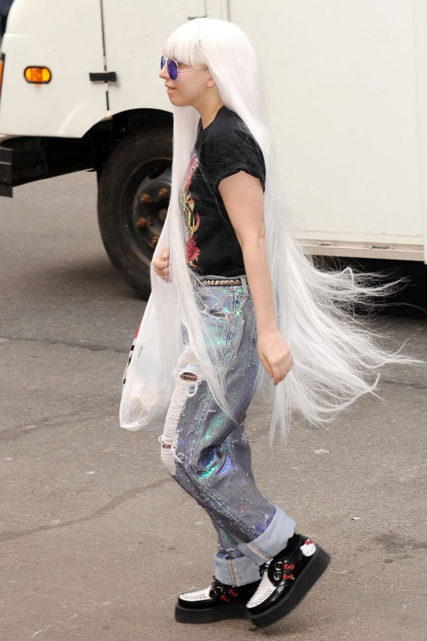 Lady Gaga Goes Rockabilly In New York, 2014