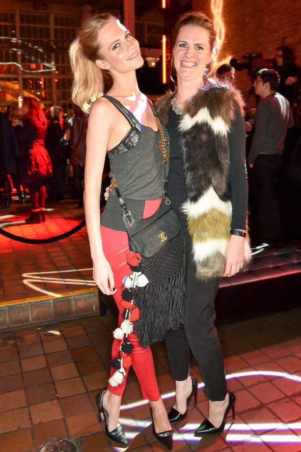 Poppy Delevingne And Chloe Delevingne At YSL Loves Your Lips Party, 2015