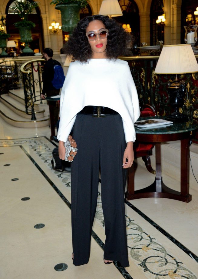 Solange Knowles At Balmain Fashion Show Paris Fashion Week, 5 March 2015