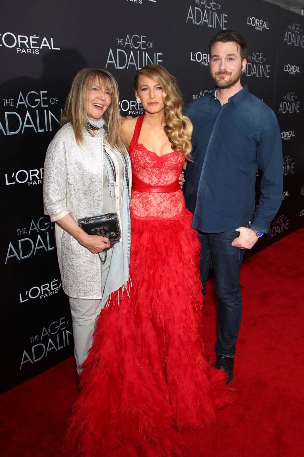 Blake Lively Brings Her Mum Elaine And Brother Eric To 'The Age Of Adaline' Film Premiere In New York, 2015