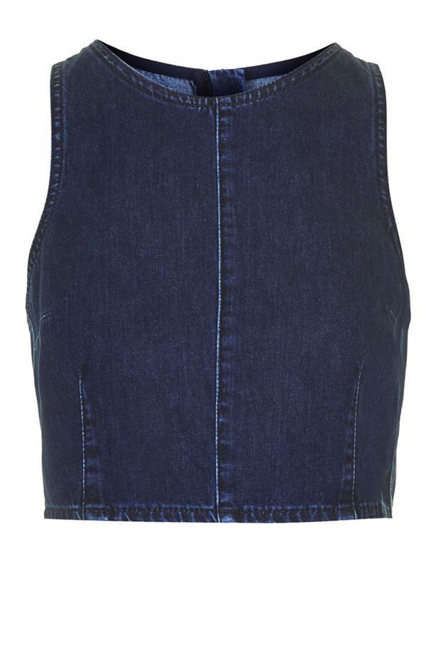 Topshop Moto Indigo Crop Top, £24