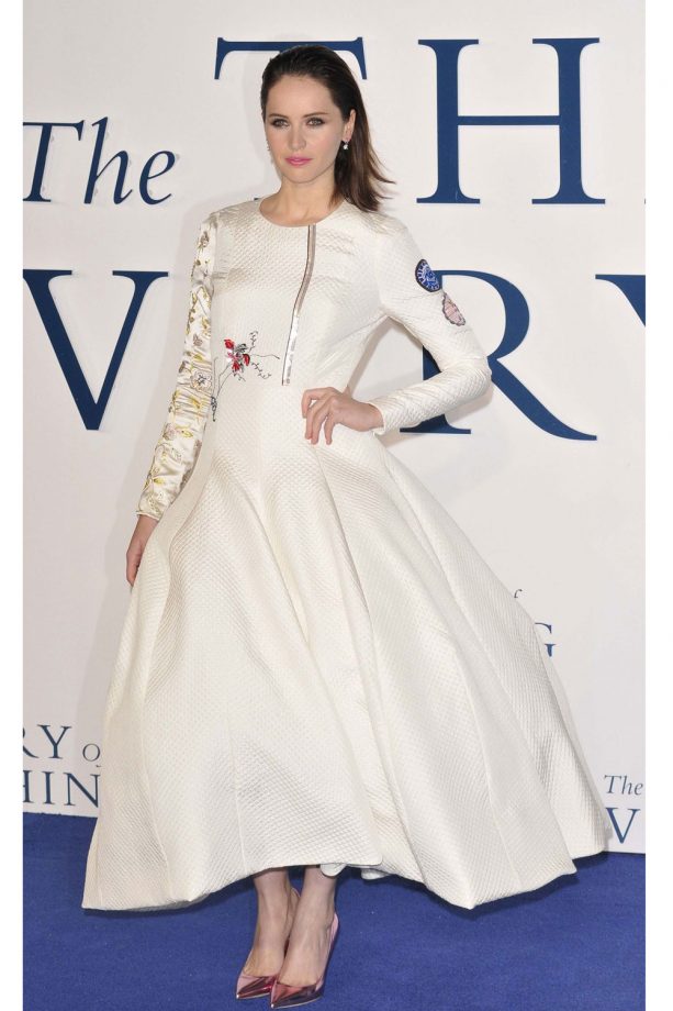 Wearing Christian Dior At 'The Theory Of Everything' Film Premiere, London - 2014