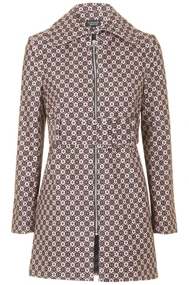 Topshop Floral Cord Trench Coat, £79