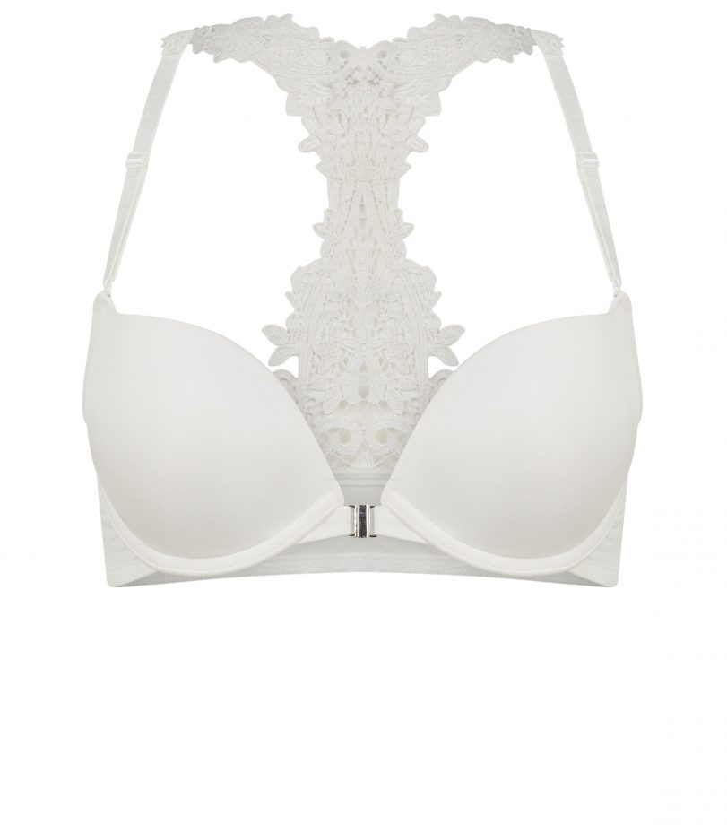 New Look Cream Guipure Lace Back Push Up Bra, £12.99