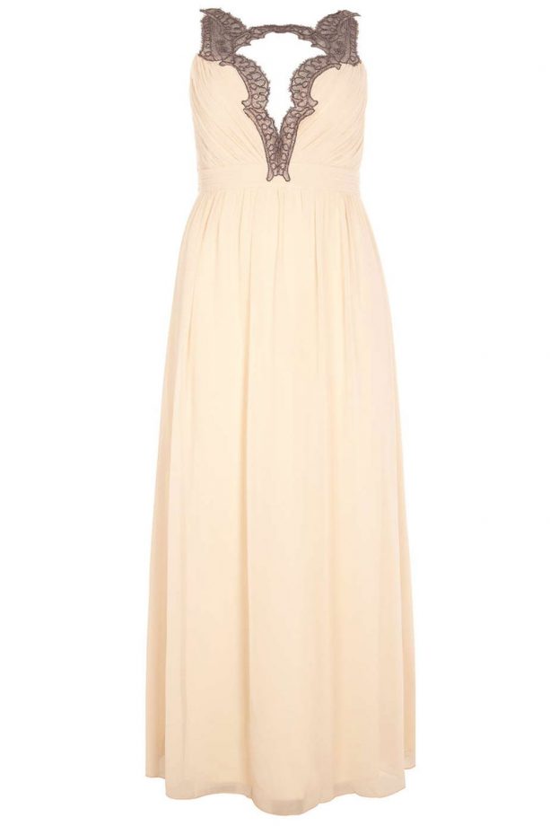 Little Mistress Ivory Chiffon Maxi Dress, £65