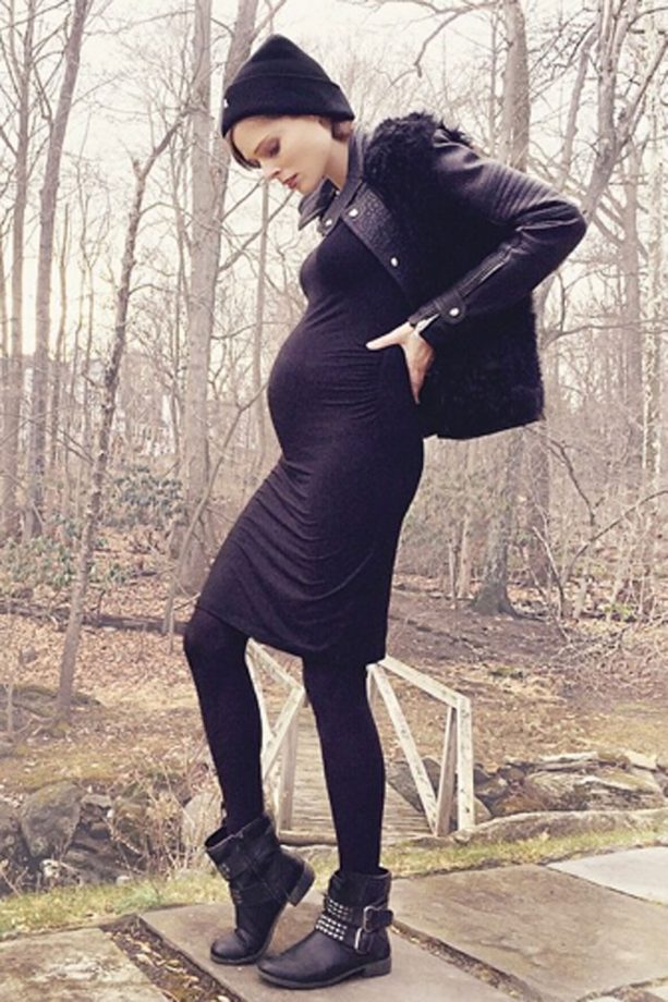 Coco Rocha Does Baby Biker Chic Like A Pro, 2015