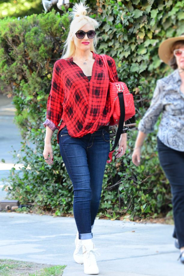 Gwen Stefani Shows No Sign Of Shunning Her Cool Style Whilst Pregnant Out And About In LA, 2013
