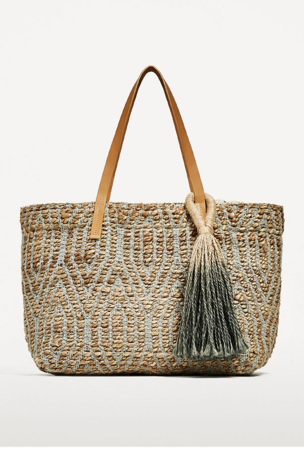 Zara Straw Beach Bag, £45.99