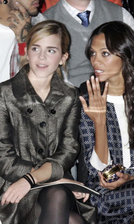 Emma Watson And Zoe Saldana At The Christian Dior Show Spring/Summer 2009, September 2008