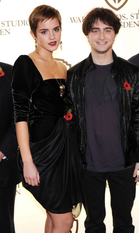 Emma Watson Wearing Vionnet With Daniel Radcliffe At The Harry Potter And The Deathly Hallows Photocall In London, November 2010