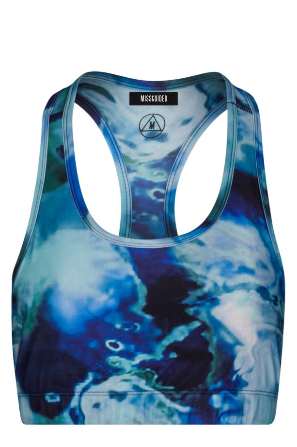 Missguided Active Racer Back Printed Sports Bra, £8