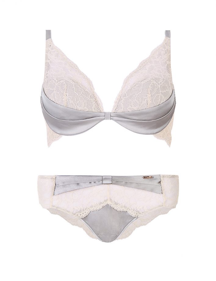 M&S Beau Silk Lace Set with Balcony Bra, £27.50