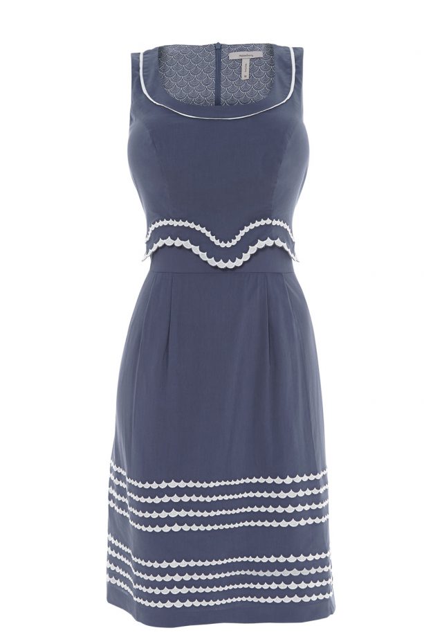 Pepperberry Embroidered Scallop Dress, £59