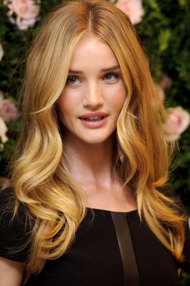 Rosie Huntington-Whiteley Opts For Waves When Launching The 'Rosie For Autograph' Collection, 2012