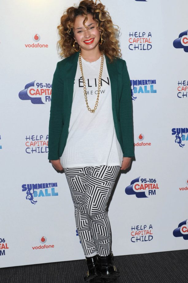 Ella Eyre In A Celine Solgan T-Shirt At Capital FM Summertime Ball, 9 June 2013