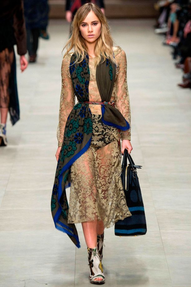 Suki Waterhouse Walks The Catwalk For Burberry During London Fashion Week, 2014