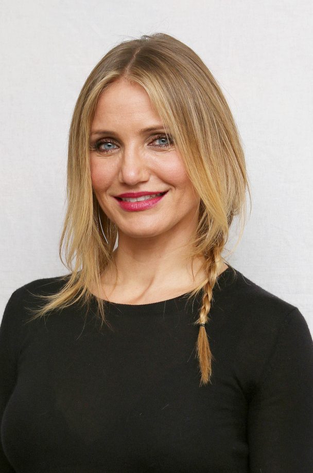 Cameron Diaz's Undone Messy Plait, 2015