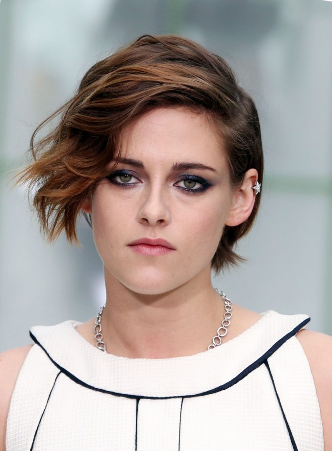 Kristen Stewart's Tousled Side Swept Bob, 2015