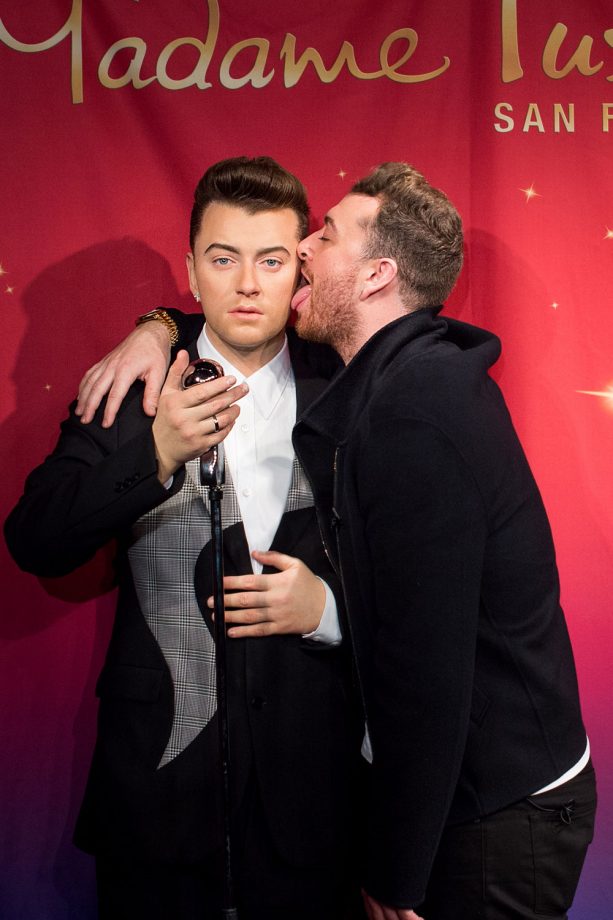 Sam Smith Gives His Waxwork Figure A Lick Of Approval, 2015