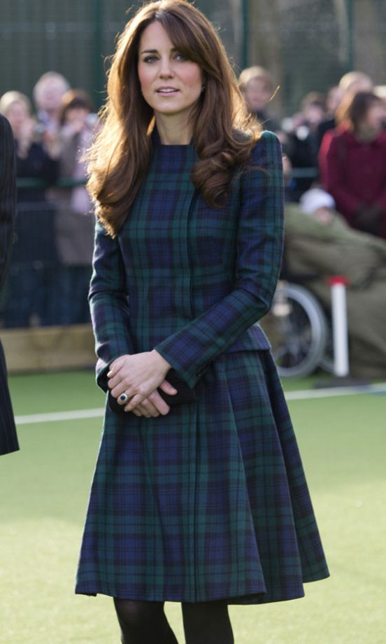 Kate Middleton Pregnant - The Duchess Of Cambridge Keeps Her Tiny Bump Under Wraps In Tartan, 2012