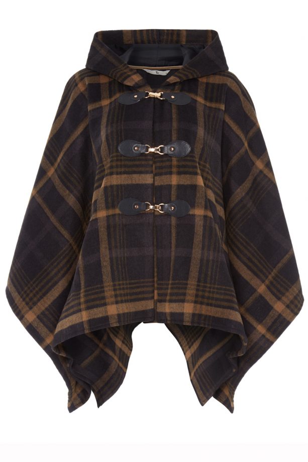 Tu At Sainsbury's Check Cape Coat