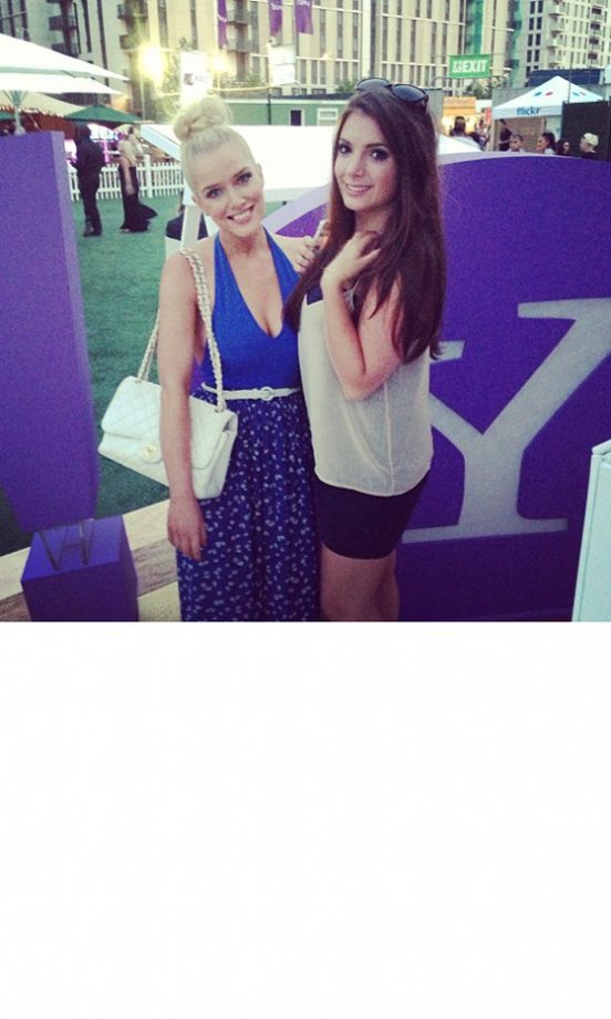 Helen Flanagan And Her BFF Strike A Pose Backstage At Wireless, 2013