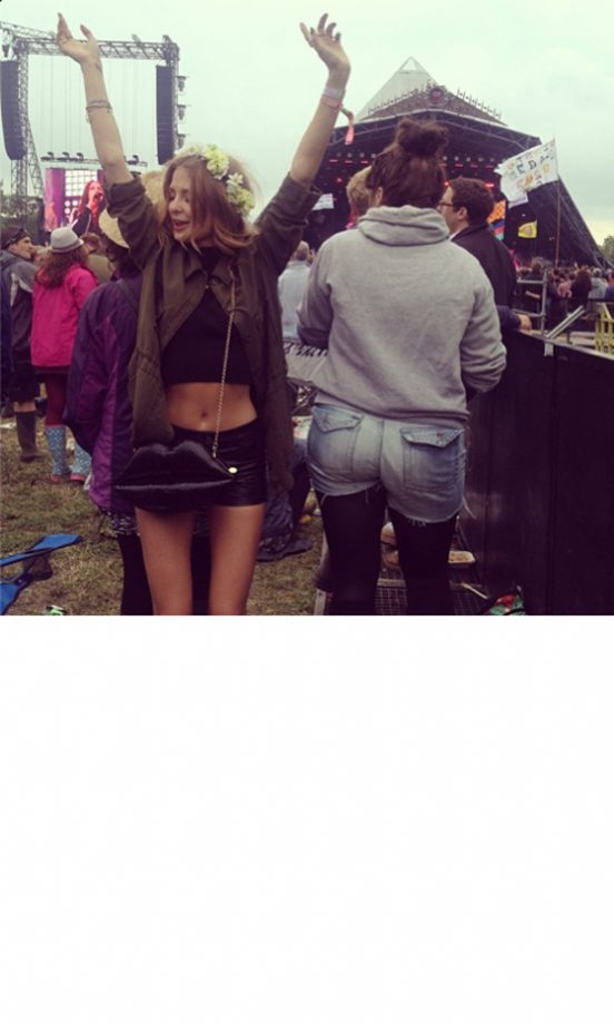 Millie Mackintosh Flashes Her Uber-Toned Abs In A Sexy Top And Shorts At Glastonbury, 2013