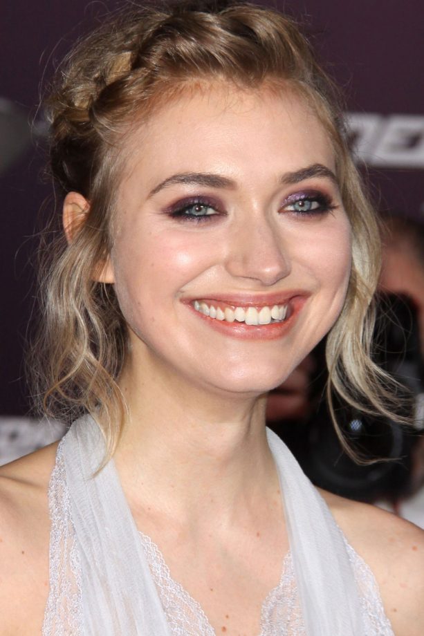 Imogen Poots Works A Plaited Crown At The 'Need For Speed' LA Premiere, 2014