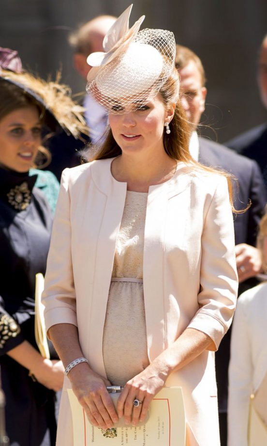 Kate Middleton, Duchess Of Cambridge, Wearing Jenny Packham, At The Queen's 60th Coronation Anniversary Service, Westminster Abbey, 2013