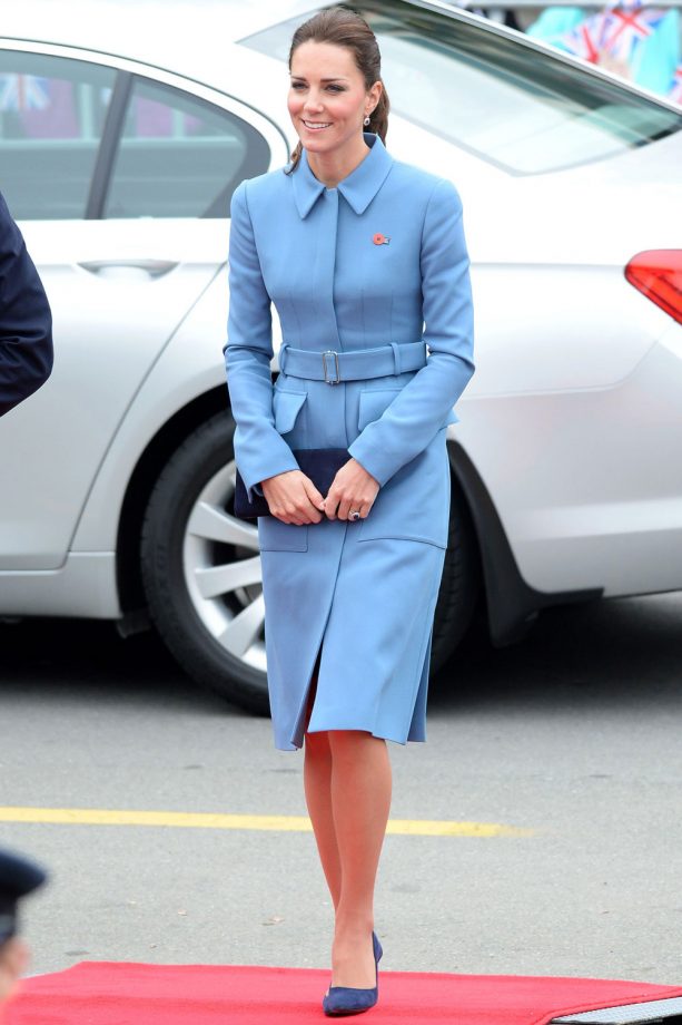 Kate Middleton Wears Alexander McQueen To Visit Blenheim, New Zealand, 2014