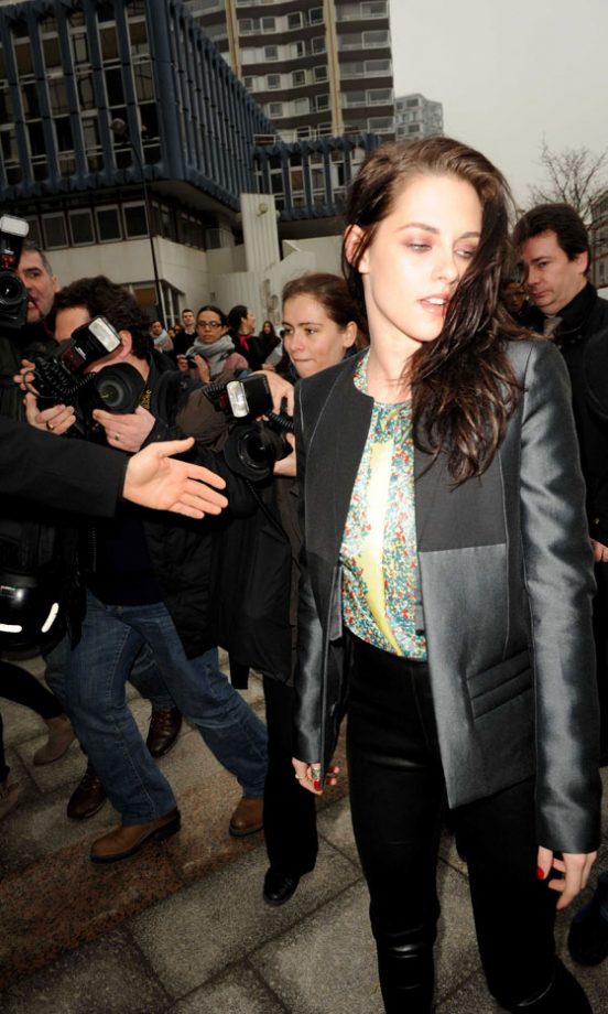 Kristen Stewart (Wearing Balenciaga) At Paris Fashion Week AW12