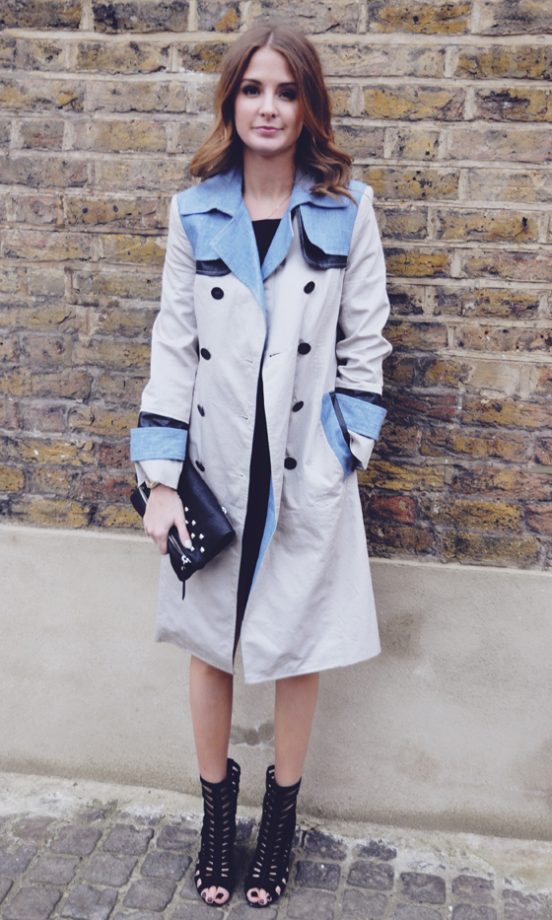 Millie Mackintosh Opts For A Tailored Christopher Waller Trench To Mix With Her Sky High River Island Heels, 2013