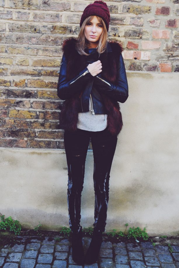 Millie Mackintosh Goes For A Faux Fur Super Trash Gilet, 2014