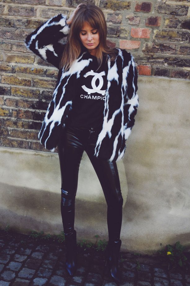 Millie Mackintosh Makes A Monochrome River Island Coat Look Super Chic, 2013