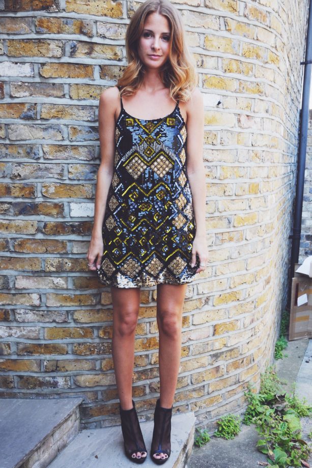Millie Mackintosh Rocks A Super Glam River Island Dress And Heels, 2013