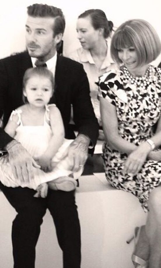 David Beckham And Harper Hang With Anna Wintour During New York Fashion Week, 2013