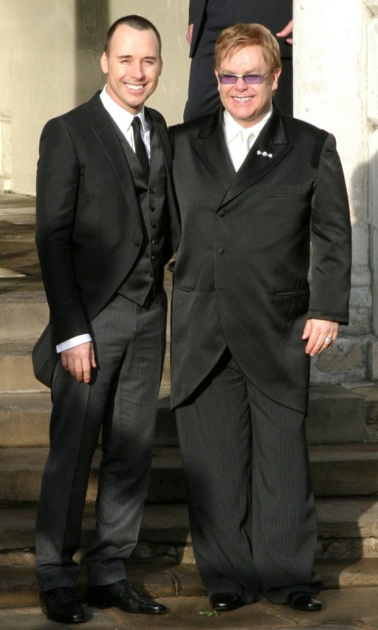 David Furnish And Elton John Suited And Booted For Their Wedding Day, 2005