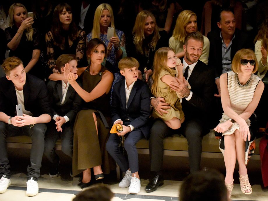 The Beckham Family Sit FROW At The Burberry London In LA Event, 2015